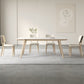 Mesa de comedor rectangular de madera maciza con 4 patas, mesa de comedor para comedor