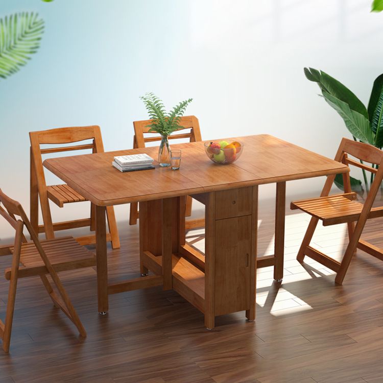Mid-Century Modern Dining Table Rubberwood Solid Wood Table with Solid Wood Base Clearhalo ' dining_table' 'Dining Tables & Seating' 'Dining Tables' 'furn' 'furn_dining_table' 'Furniture' 'furniture_dining_table' 'Kitchen & Dining Furniture' 'kitchen&dining_furn' 'kitchen' 'kitchen_dining_table' 1200x1200_b7c01574-d5b6-4835-a586-2cfe2defc602