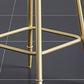 Glam Armless Backrest Counter Stool Iron Kitchen Bar Stool with Leather Cushion and Pedal Clearhalo 'Bar Furniture' 'Bar Stools' 'bar_stools' 'furn' 'furn_bar_stools' 'Furniture' 'furniture_bar_stools' 'Kitchen & Dining Furniture' 1200x1200_b7c0e295-ee8e-4221-b443-95f4fc8194a2
