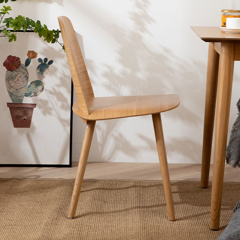 Silla de acento de comedor de madera sólida silla lateral de comedor contemporáneo