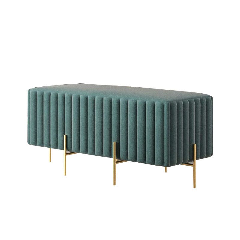 Glam Entryway Bench Cushioned Metal Seating Bench with Metal Legs Clearhalo 'Benches' 'Chairs & Seating' 'furn' 'furn_benches' 'Furniture' 'Living Room Furniture' 1200x1200_b7c17a58-60f6-4700-ae4a-920a8f6e9449