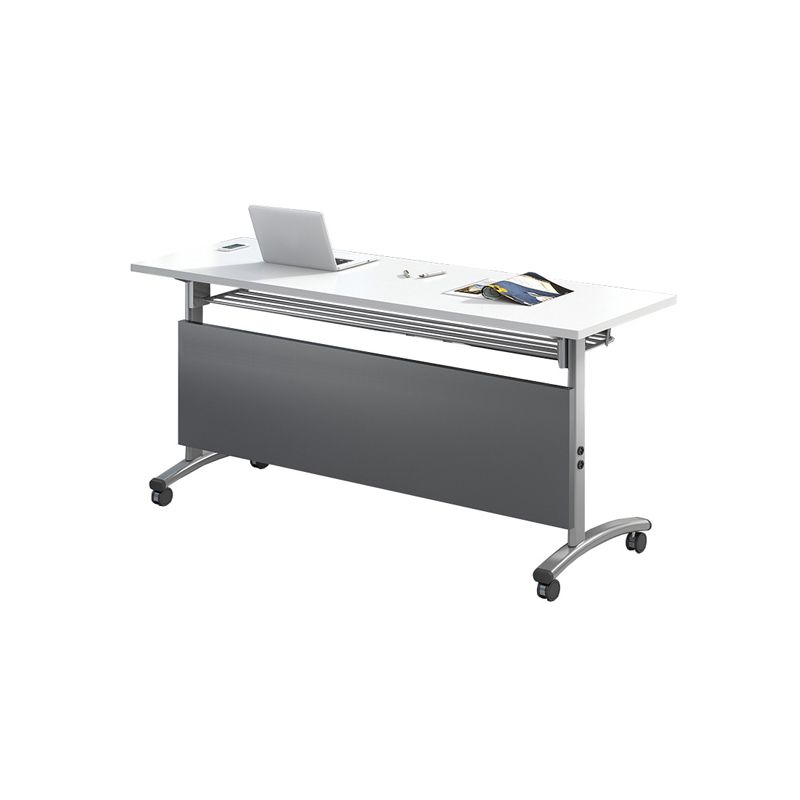 Modern Style Office Desk Rectangular Shape Wooden Conference Table with 2-Legs for Office