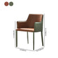 Dining Room Leather Contemporary Dining Chair Solid Back Chair with Arm Clearhalo ' kitchen&dining_furn' 'Dining Chairs' 'Dining Tables & Seating' 'dining_chair' 'furn' 'furn_dining_chair' 'Furniture' 'furniture_dining_chair' 'Kitchen & Dining Furniture' 'kitchen' 1200x1200_b7c29613-3e67-4a15-8b54-661751649b33