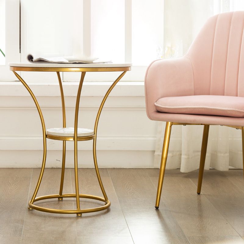 Glam Dining Room Chair 23'' Wide Solid Back Chair with 4 Metal Legs for Home Use Clearhalo ' kitchen&dining_furn' 'Dining Chairs' 'Dining Tables & Seating' 'dining_chair' 'furn' 'furn_dining_chair' 'Furniture' 'furniture_dining_chair' 'Kitchen & Dining Furniture' 'kitchen' 1200x1200_b7c29aef-337d-4f30-981a-44243b02e636