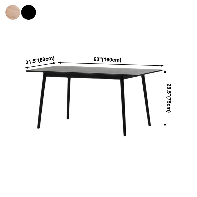 Rectangle Contemporary Dining Room Table Ash Solid Wood Table with 4 Legs Clearhalo ' dining_table' 'Dining Tables & Seating' 'Dining Tables' 'furn' 'furn_dining_table' 'Furniture' 'furniture_dining_table' 'Kitchen & Dining Furniture' 'kitchen&dining_furn' 'kitchen' 'kitchen_dining_table' 1200x1200_b7c3382f-f371-4ffa-a6a9-c6769a06589a