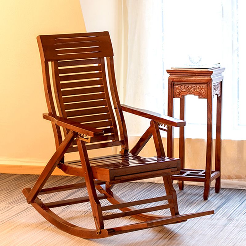 Chaise à bascule traditionnelle à cadre en bois massif backrex à bascule à bascule intérieure