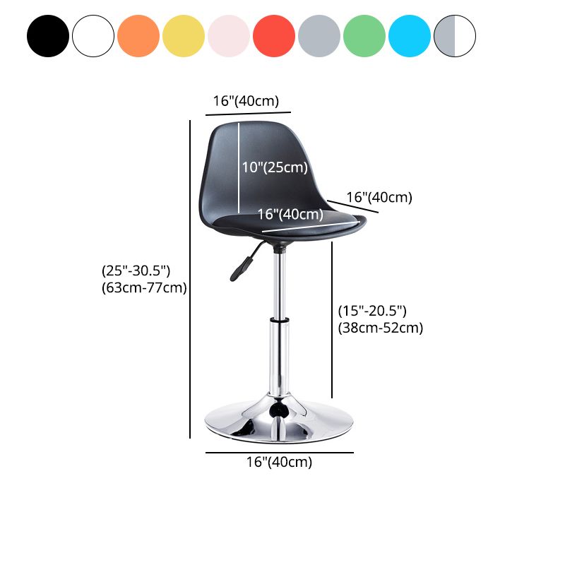 Contemporary Bar-stool Liftable Counter Bar Stool with Metal Legs Clearhalo 'Bar Furniture' 'Bar Stools' 'bar_stools' 'Furniture' 'furniture_bar_stools' 'Kitchen & Dining Furniture' 1200x1200_b7c50c30-ebe0-4672-a5a4-05609c0bdb78