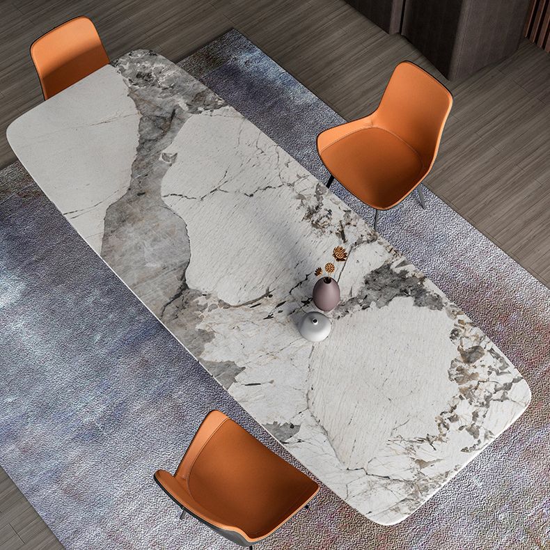 Metal Contemporary Rectangle Table Sintered Stone Dining Table with Pedestal Base Clearhalo ' dining_table' 'Dining Tables & Seating' 'Dining Tables' 'furn' 'furn_dining_table' 'Furniture' 'furniture_dining_table' 'Kitchen & Dining Furniture' 'kitchen&dining_furn' 'kitchen' 'kitchen_dining_table' 1200x1200_b7c85abb-04b7-4f20-a862-c60d07fa368a
