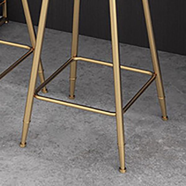 Industrial Metal Barstool Faux Leather Fabric Counter Stool with Gold Legs Clearhalo 'Bar Furniture' 'Bar Stools' 'bar_stools' 'furn' 'furn_bar_stools' 'Furniture' 'Kitchen & Dining Furniture' 1200x1200_b7c88b7c-3910-473c-afb3-c8a3418c01d0