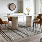 Oval Double Pedestal Glam Dining Table White Tone Fixed Table with Sintered Stone Clearhalo ' dining_table' 'Dining Tables & Seating' 'Dining Tables' 'furn' 'furn_dining_table' 'Furniture' 'furniture_dining_table' 'Kitchen & Dining Furniture' 'kitchen&dining_furn' 'kitchen' 'kitchen_dining_table' 1200x1200_b7c8baf6-bfee-4b93-8961-08090eb25bad