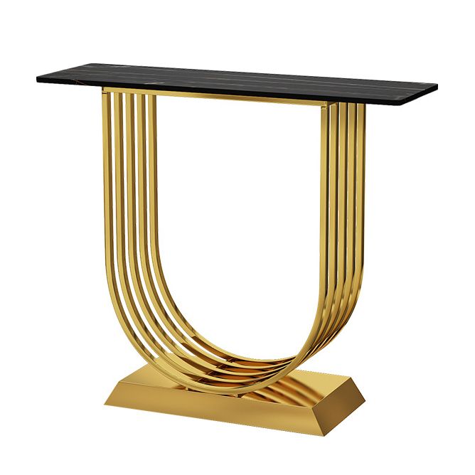 Tabella di accento glam largo 11 "Tabella dell'accento della console rettangolare in pietra