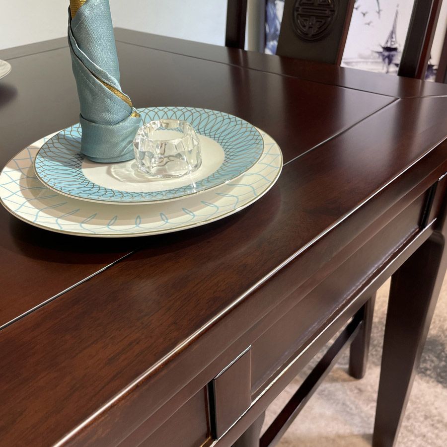 Rectangle Counter Dining Table Traditional Dinner Room Kitchen Table Clearhalo 'Dining Tables & Seating' 'Dining Tables' 'dining_table' 'furn' 'furn_dining_table' 'Furniture' 'Kitchen & Dining Furniture' 1200x1200_b7c9712b-8651-403d-b7aa-6858f705d1de