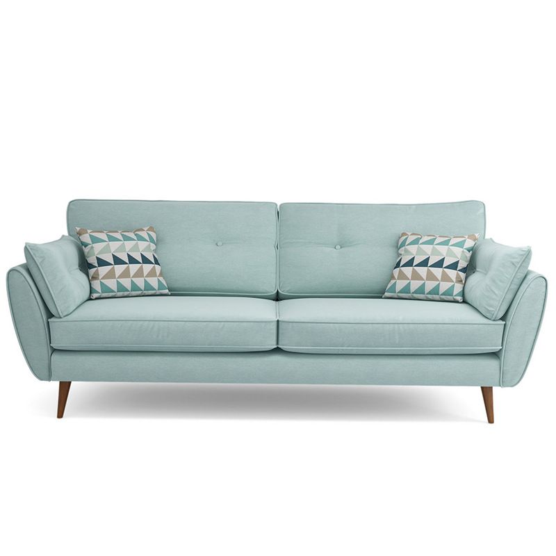 Modern 4 Wood Legs Sofa Tufted Fabric Standard Flared Arm Sofa Clearhalo 'furn' 'furn_sofas' 'Furniture' 'furniture_sofas' 'kitchen' 'kitchen_sofas' 'Living Room Furniture' 'Sofa' 'sofas' 1200x1200_b7c9935b-5bb4-475e-816a-7efeada5c471
