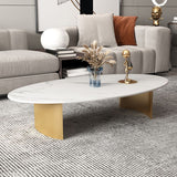 Tavolino da cocktail in slitta glam tavolino ovale per soggiorno