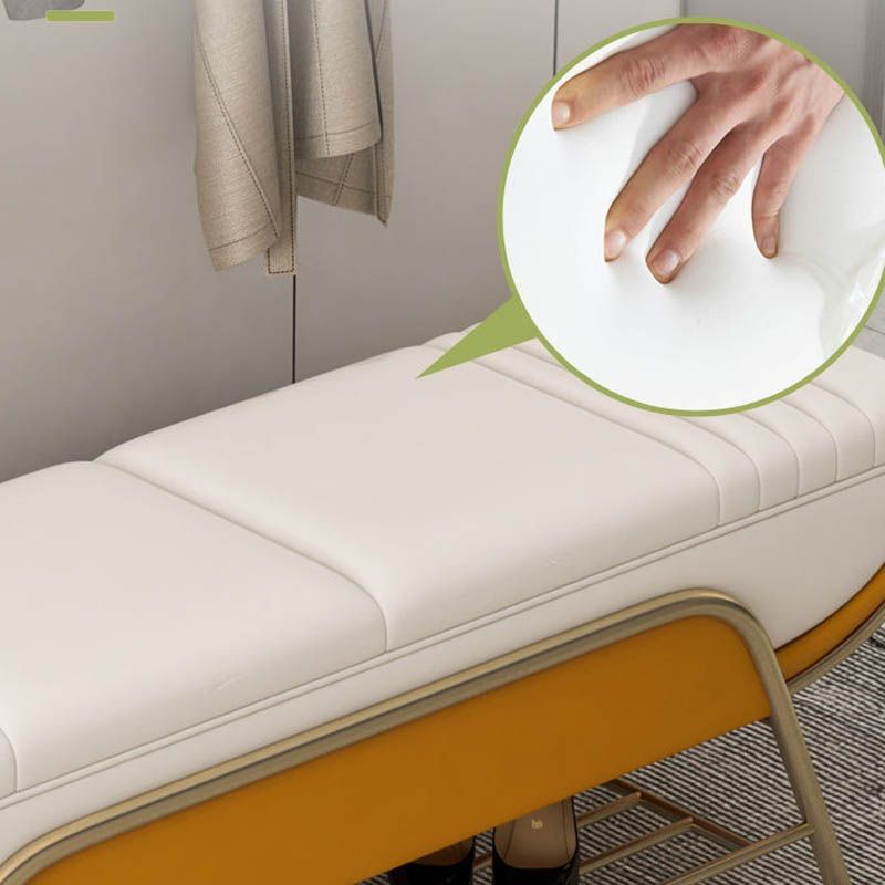 Panchina di posti a sedere ammortizzati glam e panca per la camera da letto con ripiani
