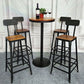 Tavolo da bar in legno massiccio industriale set 1/2/3 pezzi Tavolino con sgabelli alti