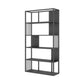 Industrial Metal Bookshelf Standard Black Open Back Bookcase with Shelves Clearhalo 'Bookcases' 'furn' 'furn_bookcases' 'Furniture' 'Office Furniture' 1200x1200_b7cdf305-1c77-45db-b469-ae866849a688