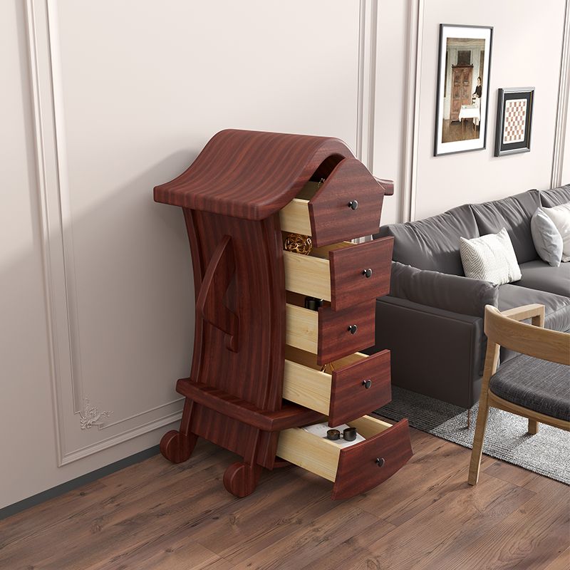 Lencería vertical contemporánea almacenamiento de madera de madera cofre para el hogar