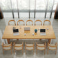Rectangle Industrial Dining Room Table Pine Solid Wood Table with Double Pedestal Clearhalo ' dining_table' 'Dining Tables & Seating' 'Dining Tables' 'furn' 'furn_dining_table' 'Furniture' 'furniture_dining_table' 'Kitchen & Dining Furniture' 'kitchen&dining_furn' 'kitchen' 'kitchen_dining_table' 1200x1200_b7cfe01c-7ce0-4d39-ba8f-9bde619986c1
