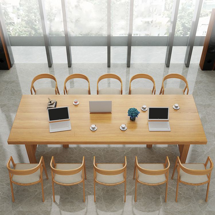 Rectangle Industrial Dining Room Table Pine Solid Wood Table with Double Pedestal Clearhalo ' dining_table' 'Dining Tables & Seating' 'Dining Tables' 'furn' 'furn_dining_table' 'Furniture' 'furniture_dining_table' 'Kitchen & Dining Furniture' 'kitchen&dining_furn' 'kitchen' 'kitchen_dining_table' 1200x1200_b7cfe01c-7ce0-4d39-ba8f-9bde619986c1