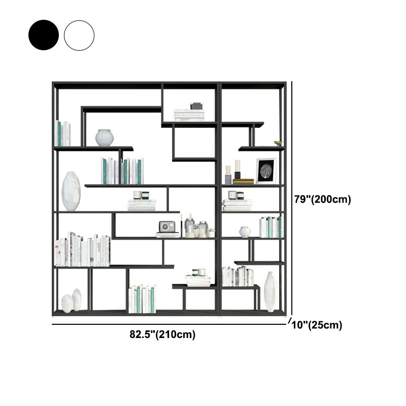 Industrial Metal Etagere Bookshelf Open Iron Bookshelf for Home Office Clearhalo 'Bookcases' 'furn' 'furn_bookcases' 'Furniture' 'furniture_bookcases' 'kitchen' 'kitchen_bookcases' 'Living Room Furniture' 'Office Furniture' 1200x1200_b7d128be-29f5-4670-9fd3-bfcb871e35d6