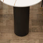 Modern Stone and Steel Dinette Table Double Pedestal Dining Room Black Frame Table Clearhalo 'Dining Tables & Seating' 'Dining Tables' 'dining_table' 'furn' 'furn_dining_table' 'Furniture' 'furniture_dining_table' 'Kitchen & Dining Furniture' 'kitchen' 'kitchen_dining_table' 1200x1200_b7d1d346-47a2-4c6c-b2f1-dc64aba78118