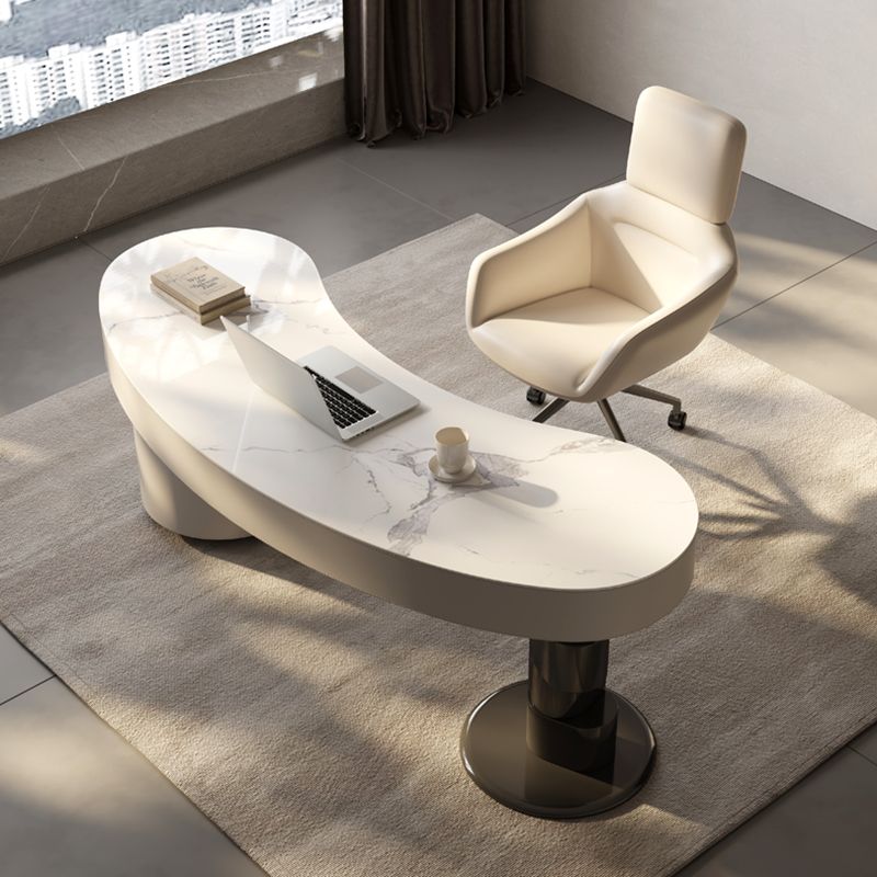 MODERNA STONE OFFICIO 4 cassetti 23.62 "W di scrittura con base di piedistallo