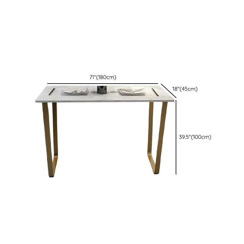 Glam Indoor Bar Dining Table White Marble Rectangle Counter Table Clearhalo 'Bar Furniture' 'Bar Tables' 'bar_tables' 'furn' 'furn_bar_tables' 'Furniture' 'Kitchen & Dining Furniture' 1200x1200_b7d3e107-6a03-4749-8716-8056ce11db18