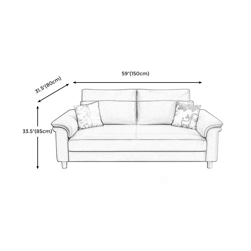 Sofá de sofá de cuero de cuero sintético resistente a las manchas Setente de brazo superior con almohadas