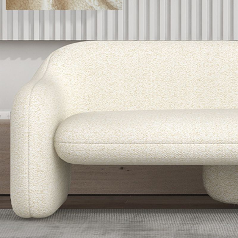Sofa Couch Contemporary Tight Back Standard Settee Bench in White