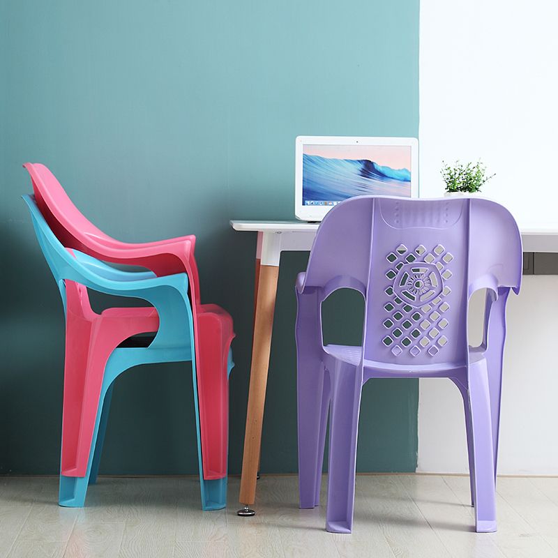 Modern Plastic Dining Arm Chairs Indoor Stackable Home Dining Armchair Clearhalo ' kitchen&dining_furn' 'Dining Chairs' 'Dining Tables & Seating' 'dining_chair' 'furn' 'furn_dining_chair' 'Furniture' 'furniture_dining_chair' 'Kitchen & Dining Furniture' 'kitchen' 1200x1200_b7d80c78-696c-4d0e-8c1d-cd7a8b50a1e5