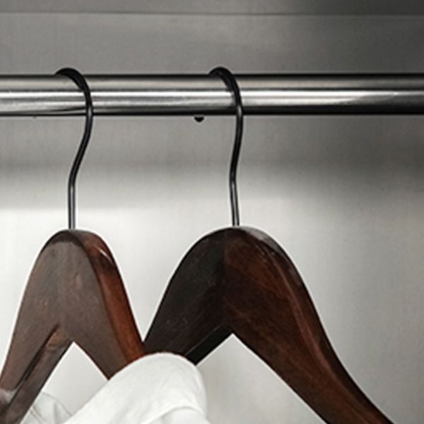 Steel Chrome Storage Cabinet Modern Cabinet with Hinged Doors Clearhalo 'Armoires & Wardrobes' 'armoires_wardrobes' 'Bedroom Furniture' 'furn' 'furn_armoires_wardrobes' 'Furniture' 1200x1200_b7d8fe52-a5cf-4dd6-98bf-e74488b24dbe