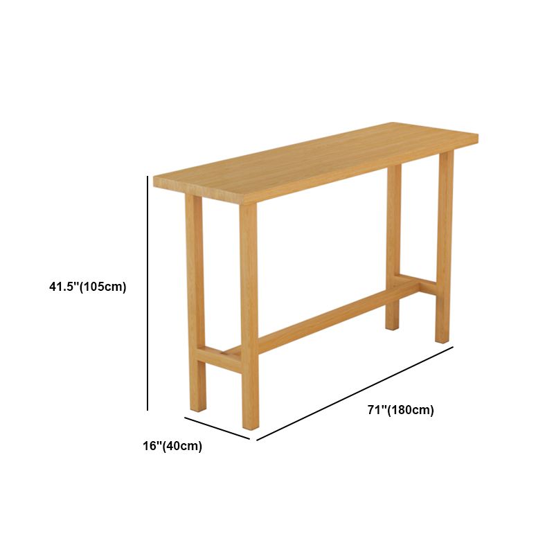 Natural Bar Table Set 1/4 Pieces Rectangle Solid Wood Counter Table Set Clearhalo 'Bar Furniture' 'furn' 'furn_home_bar_bar_sets' 'Furniture' 'Home Bars & Bar Sets' 'home_bar_bar_sets' 'Kitchen & Dining Furniture' 1200x1200_b7d9808b-eca6-4f53-9420-30b855c10c82