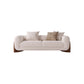 Sofá de lana blanco contemporáneo, cojines de brazo de esmoquin, sofá con almohadas
