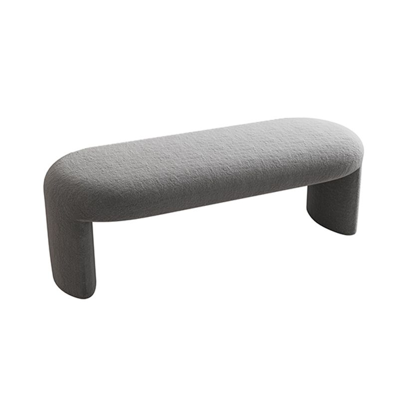Modern Foam Bench with Legs Rectangle Solid Color Wool Bench Clearhalo 'Benches' 'Chairs & Seating' 'furn' 'furn_benches' 'Furniture' 'Living Room Furniture' 1200x1200_b7d9f3d1-137d-4322-96c4-7fbee65292aa