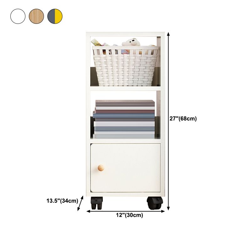 Scandinavian 13.38" Wide Bookcase Wood Removable Standard Bookshelf