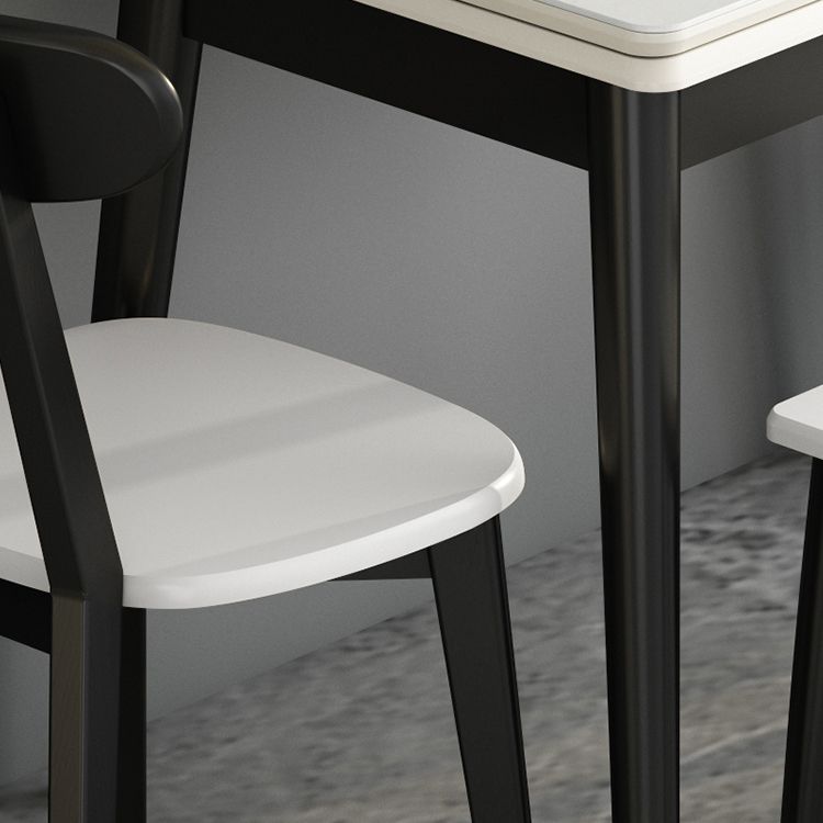 Moderno templado de piedra templada Juego de comedor de 4 patas Base para cocina