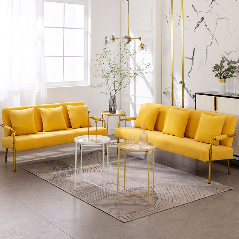Modern Macaroon Velvet Sofa Tuxedo Arm Standard Tight Back Sofa Clearhalo 'furn' 'furn_sofas' 'Furniture' 'furniture_sofas' 'kitchen' 'kitchen_sofas' 'Living Room Furniture' 'Sofa' 'sofas' 1200x1200_b7ddfe39-ad0a-4ed7-8c78-5627aaeee454