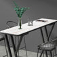 White Modern Style Rectangle Bar Table in Faux Marble and Metal Coffee Shop Bar Table Clearhalo 'Bar Furniture' 'Bar Tables' 'bar_tables' 'furn' 'furn_bar_tables' 'Furniture' 'furniture_bar_tables' 'Kitchen & Dining Furniture' 1200x1200_b7dec423-d70a-44ff-a007-b7235034271a