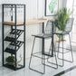 Bar Height Pub Table Glam Rectangle Solid Wood Bar Table with Storage Clearhalo 'Bar Furniture' 'Bar Tables' 'bar_tables' 'furn' 'furn_bar_tables' 'Furniture' 'Kitchen & Dining Furniture' 1200x1200_b7e04f65-d44e-48c2-a62b-d0788a05e992