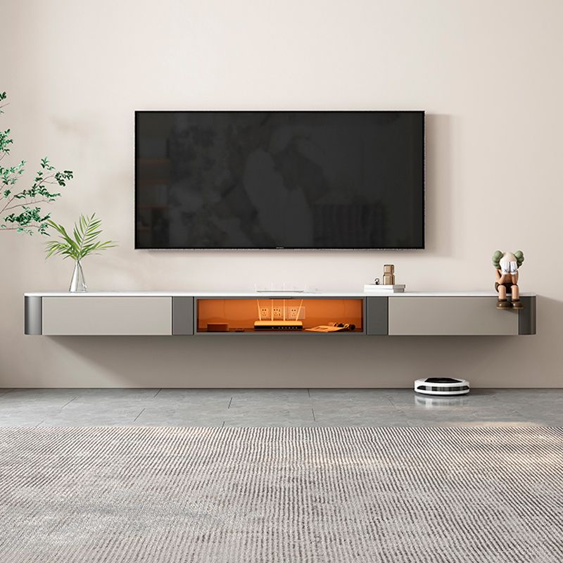 Consola de TV de gestión de cable montada en la pared de Styly Style TV, 47 "L x 11.8" W x 7.87 "H