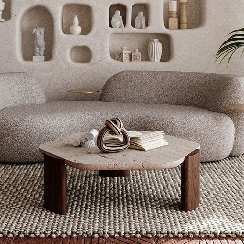 Contemporary Hexagon Coffee Table 3 Legs Stone Coffee Cocktail Table Clearhalo 'Coffee & Accent Tables' 'Coffee Tables' 'coffee_tables' 'furn' 'furn_coffee_tables' 'Furniture' 'Living Room Furniture' 1200x1200_b7e4330b-e428-4bf9-a4a3-9754739d92a2