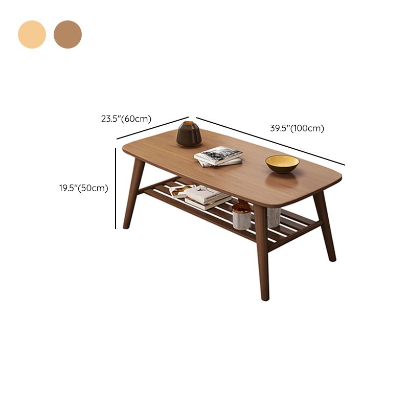 4 Legs Coffee Table Single Modern Oval Cocktail Table with Shelf Clearhalo 'Coffee & Accent Tables' 'Coffee Tables' 'coffee_tables' 'furn' 'furn_coffee_tables' 'Furniture' 'Living Room Furniture' 1200x1200_b7e448e5-7b37-4846-b677-e1f4498db8d4