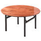 Simplicity Home Solid Wood Dining Table Round Shape Dining Table with Metallic Base Clearhalo ' dining_table' 'Dining Tables & Seating' 'Dining Tables' 'furn' 'furn_dining_table' 'Furniture' 'furniture_dining_table' 'Kitchen & Dining Furniture' 'kitchen&dining_furn' 'kitchen' 'kitchen_dining_table' 1200x1200_b7e54677-d7f5-487c-8611-5d42b7858544