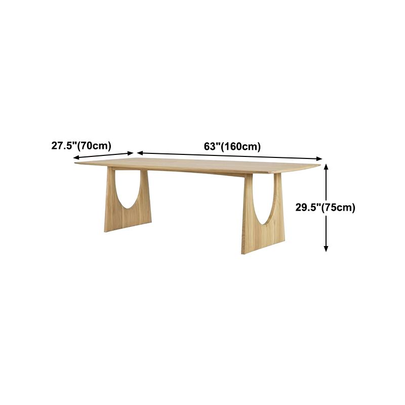 Wood Dining Table Traditional Luxury Dining Table with Sled Base