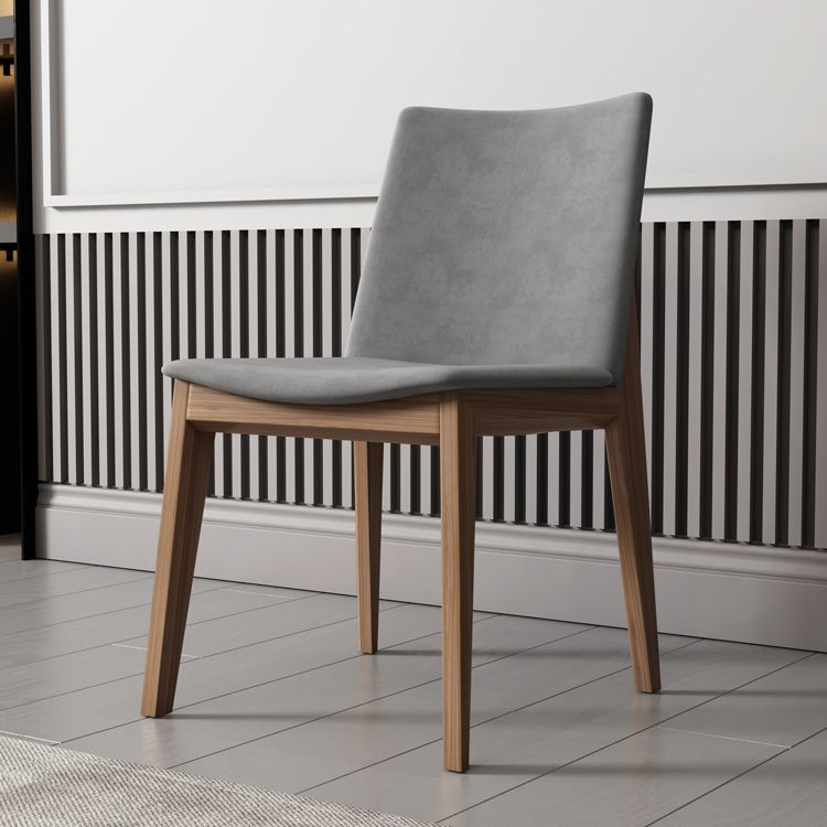 Modern Upholstered Manicure Store Side Chair Solid Back Gray Dining Chair Clearhalo ' kitchen&dining_furn' 'Dining Chairs' 'Dining Tables & Seating' 'dining_chair' 'furn' 'furn_dining_chair' 'Furniture' 'furniture_dining_chair' 'Kitchen & Dining Furniture' 'kitchen' 1200x1200_b7e5b843-2417-4f4c-9bc8-deb689df8497