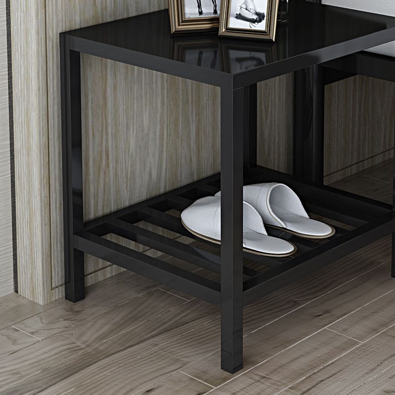 Black 20'' Tall Accent Table Nightstand Modern Metal 1-Shelf Bedside Cabinet Clearhalo 'Bedroom Furniture' 'furn' 'furn_night_stand' 'Furniture' 'night_stand' 'Nightstands' 1200x1200_b7e7e9ea-8588-48f4-89bd-a3bb6bad9756