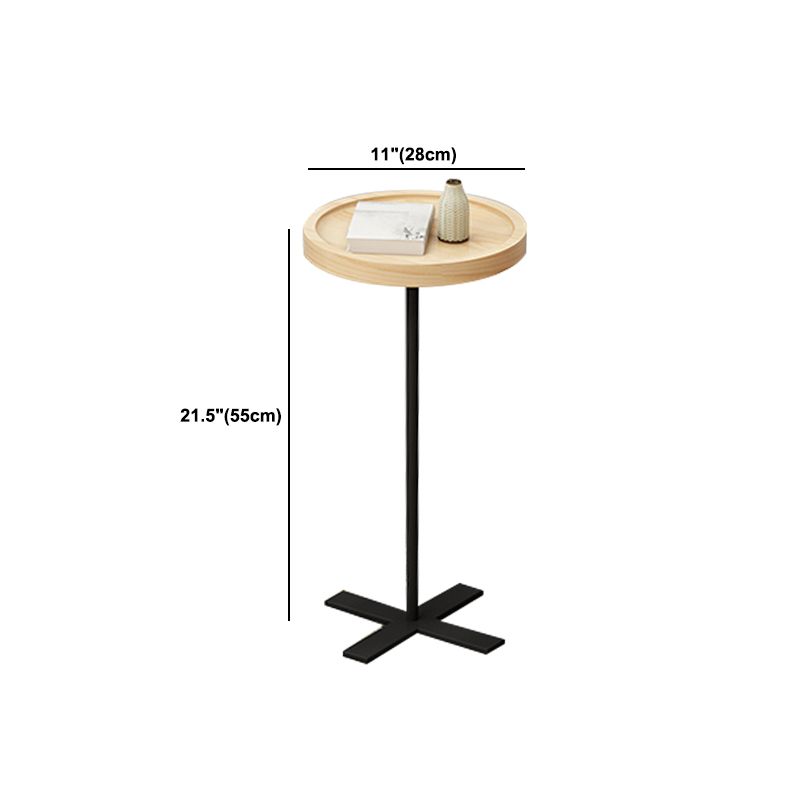 21,65 "Table de l'extrémité latérale de style contemporain piédestal de canapé rond