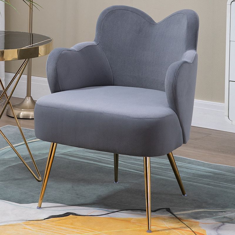 Velvet/Faux Leather Chair 23.6" L x 23.6"W x 30.7"H Arms Included Chair Clearhalo 'Accent Chairs' 'accent_chairs' 'Chairs & Seating' 'furn' 'furn_accent_chairs' 'Furniture' 'Living Room Furniture' 1200x1200_b7e9f90e-9d0a-4a99-9653-d0be9a53161e