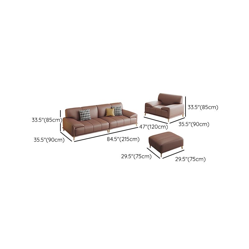 Pillow Top Arm Farmhouse Seating Dark Brown Living Room Settee